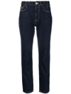 VIVIENNE WESTWOOD EMBROIDERED-LOGO STRAIGHT-LEG JEANS