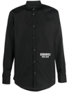 Dsquared2 D2 Headquarter Dropped Shoulder Shirt In Schwarz