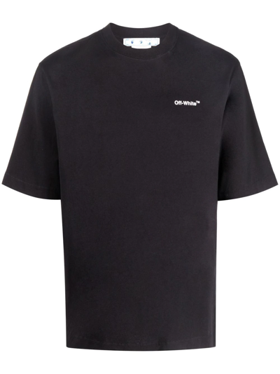 Off-white Caravaggio Arrow Short-sleeve T-shirt In Black,white