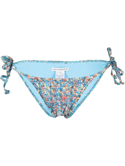 Sian Swimwear Jean Side-tie Bikini Bottoms In Blau
