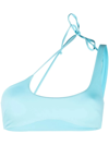 Sian Swimwear Elisa One-shoulder Bikini Top In Blau