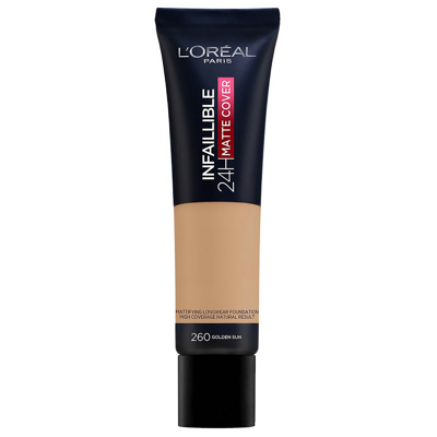 L'oréal Paris Infallible 32hr Matte Cover Foundation 30ml (various Shades) - 260 Golden Sun