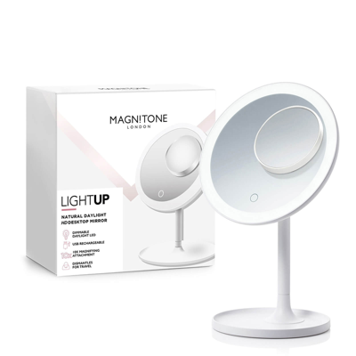 Magnitone London Light Up Daylight Desktop Mirror - White