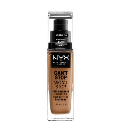 Nyx Professional Makeup Can't Stop Won't Stop 24 Hour Foundation (various Shades) - Neutral Tan
