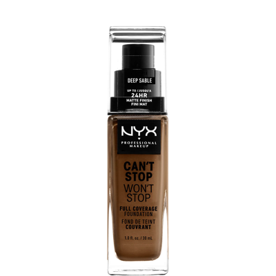 Nyx Professional Makeup Can't Stop Won't Stop 24 Hour Foundation (various Shades) - Deep Sable