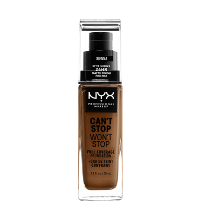 Nyx Professional Makeup Can't Stop Won't Stop 24 Hour Foundation (various Shades) - Sienna