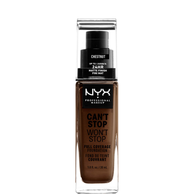 Nyx Professional Makeup Can't Stop Won't Stop 24 Hour Foundation (various Shades) - Chestnut