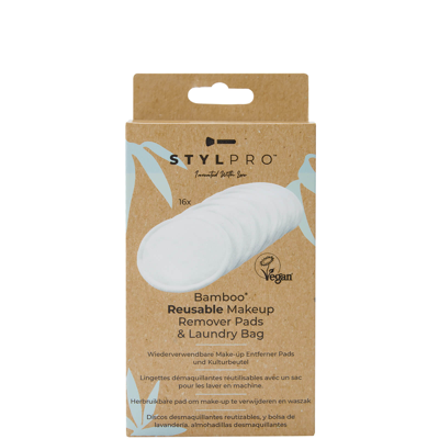 Stylpro Bamboo Makeup Remover Pads - 16 Pack