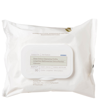 Korres Olympus Tea Deep Detox Biodegradable Cleansing Cloths