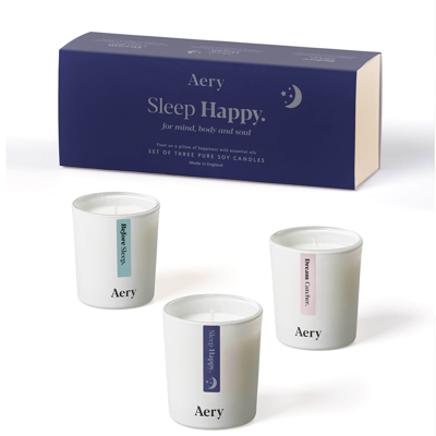Aery Aromatherapy Candle Gift Set - Sleep Happy In Blue