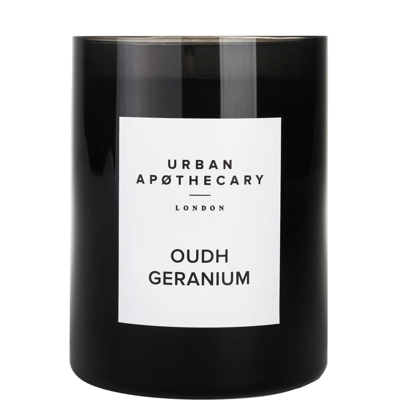 Urban Apothecary Oudh Geranium Luxury Candle 300g In Black