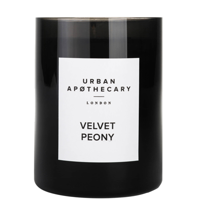 Urban Apothecary Velvet Peony Luxury Candle 300g In Black