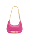 Moschino Hobo Bag With Lettering Logo In Fuchsia