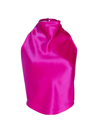 The Sei Cowl Neck Silk Halter Top In Pink