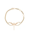 Anapsara 18kt Rose Gold Dragonfly Chain Bracelet In Metallic