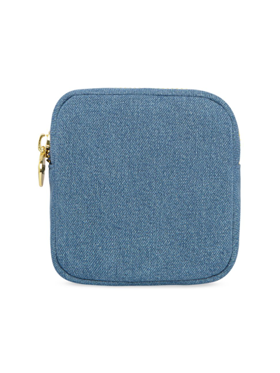 Stoney Clover Lane Denim Mini Pouch In Blue Denim