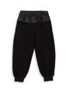 Fendi Kids' Boy's Nylon Ff Logo Sweatpants In Black