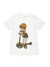 FENDI GIRL'S 'FF GIRL WITH SCOOTER' GRAPHIC T-SHIRT