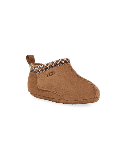 Ugg Babies' Tasman Shearling-lined Suede Slippers 0-6 Months In Brown