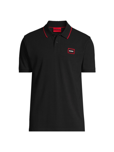 Hugo Boss Men's Demlock Regular-fit Tipped Logo Polo Shirt In Black