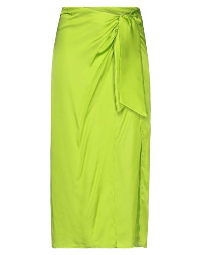 Vicolo Long Skirts In Green