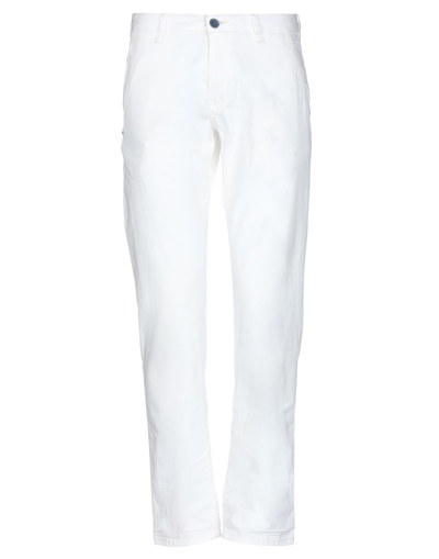 Gaudì Man Pants White Size 38 Cotton, Elastane