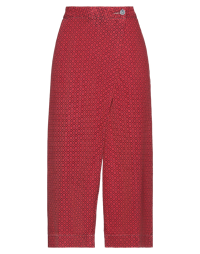 Shaft Cropped Pants In Red