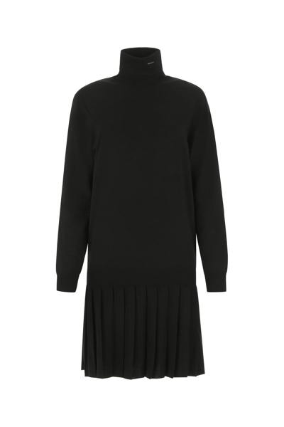 Prada Black Wool Dress  Nd  Donna 38