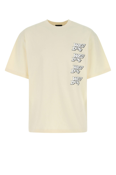 We11 Done Ivory Cotton Oversize T-shirt Nd  Uomo S In White