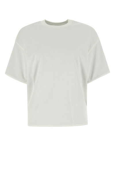 Bottega Veneta Contrast-sleeve Boxy Cotton-jersey T-shirt In White/pareakeet