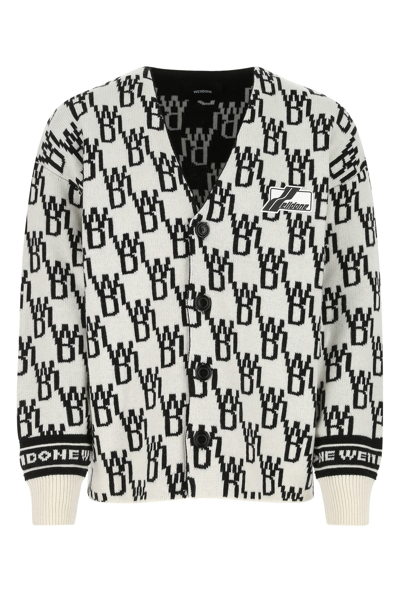We11 Done Off-white Oversized Cardigan In Printed