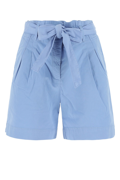 Saint James Light-blue Stretch Cotton Linda Bermuda Shorts  Nd  Donna 42