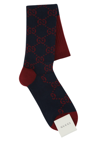 Gucci Embroidered Stretch Cotton Blend Socks  Printed  Uomo S In 4174