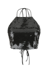 Magda Butrym Black Sequins Crop-top