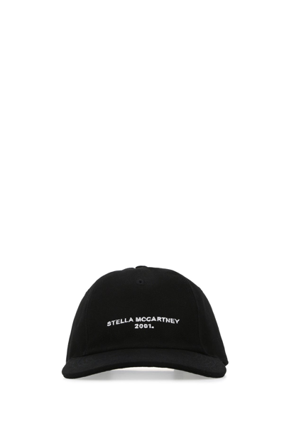 Stella Mccartney Embroidered Logo Cotton Baseball Cap In Black