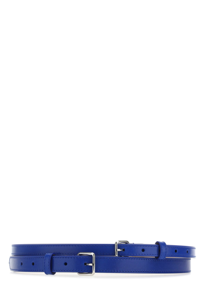Alexander Mcqueen Electric Blue Leather Belt  Nd  Donna 90