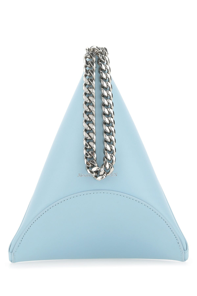 Alexander Mcqueen The Curve Tote Bag In Blue