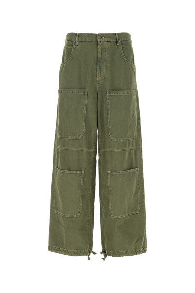 Moschino Mid-rise Wide-leg Jeans In Khaki