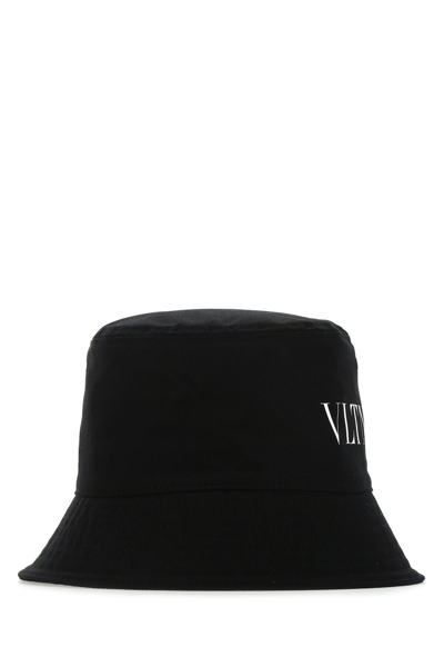 Valentino Garavani Black Print Bucket Hat