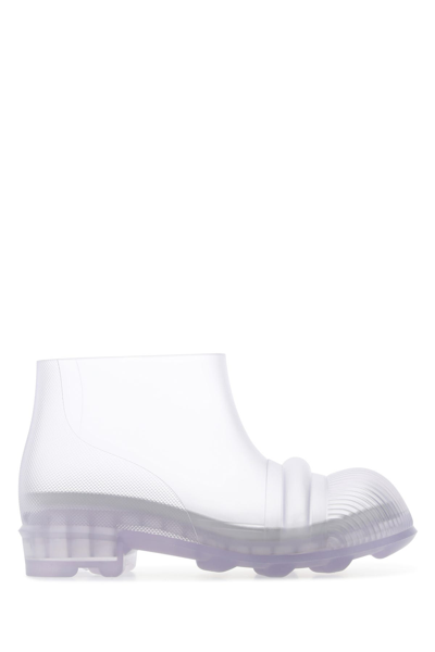 Loewe Ankle Boots In Transparent Rubber/plasic In White
