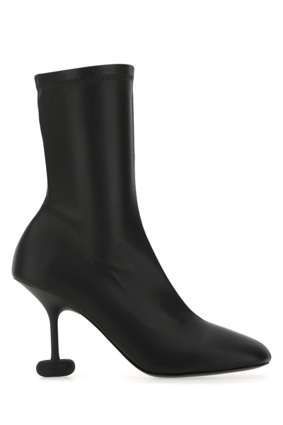 Stella Mccartney High Heels Ankle Boots In Black Faux Leather