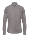 GREY DANIELE ALESSANDRINI GREY DANIELE ALESSANDRINI MAN SHIRT BROWN SIZE 15 ¾ COTTON