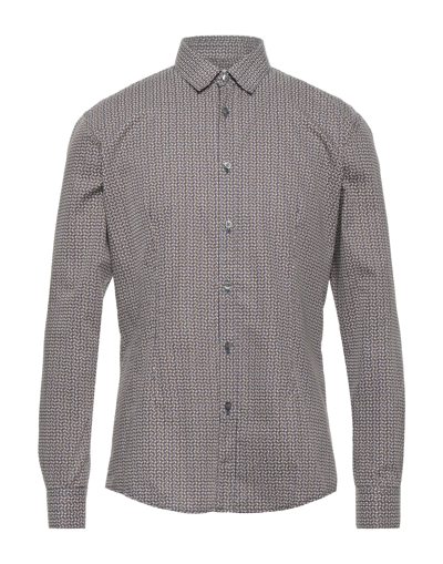 Grey Daniele Alessandrini Shirts In Brown