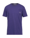 Grey Daniele Alessandrini T-shirts In Purple