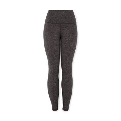 Terez Tlc Heathered High Compression Active Leggings In Dark Heather Gray