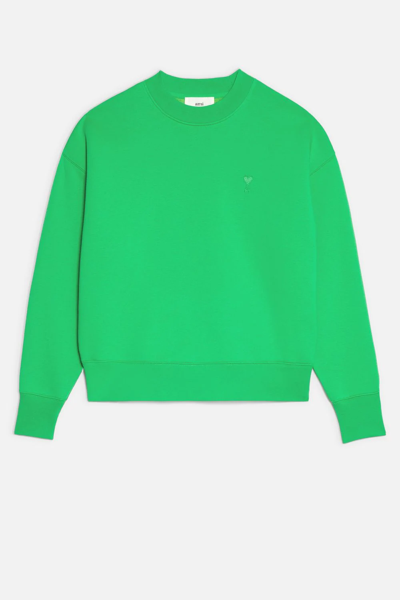 Ami Alexandre Mattiussi Ami De Coeur Sweatshirt In Green