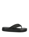 Paolo Mattei Toe Strap Sandals In Black