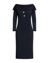 Odi Et Amo Midi Dresses In Dark Blue