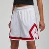 Nike Jordan Heritage Webbing-trimmed Printed Mesh Shorts In White/gym Red