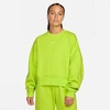 Nike Women's  Sportswear Collection Essentials Oversized Fleece Crew Sweatshirt In Atomic Green/white